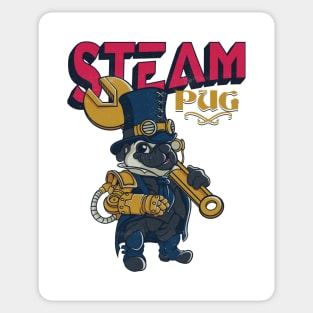 Steam Pug Sticker